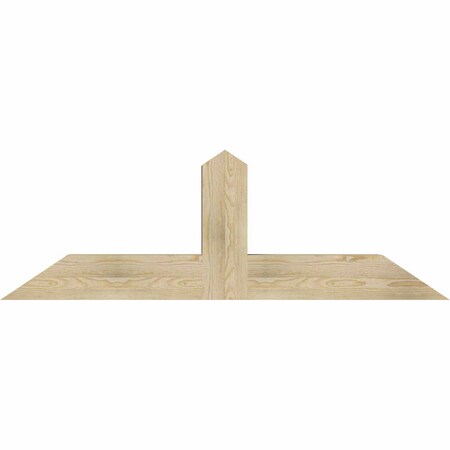 Ekena Millwork Portland Rough Sawn Timber Gable Bracket, Douglas Fir, 60"W x 20"H x 6"D x 6"F, 8/12 Pitch GBW060X20X0606POR00RDF